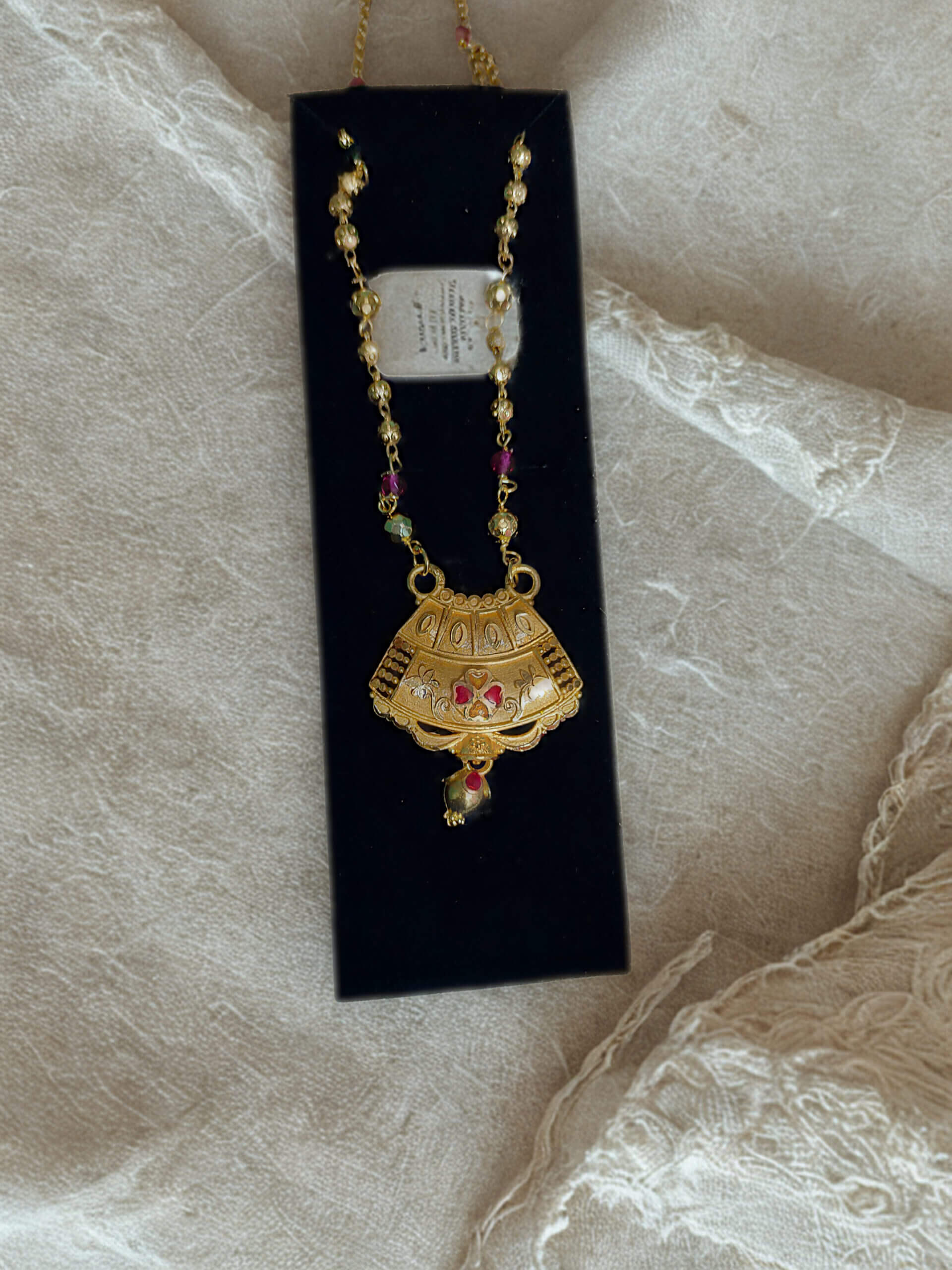Meena-Kari Gold-Plated Palki Necklace